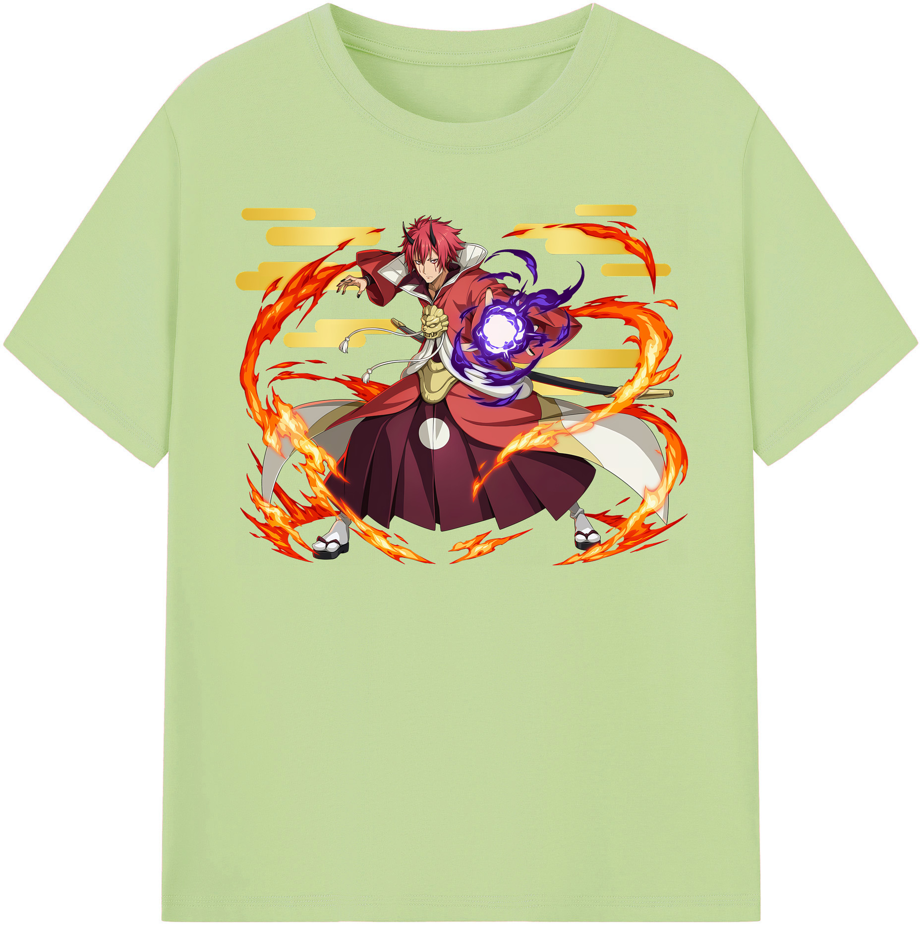 （画像用） 転スラ Regarding Reincarnated to Slime 綿100％半袖Tシャツ（フロントプリント）